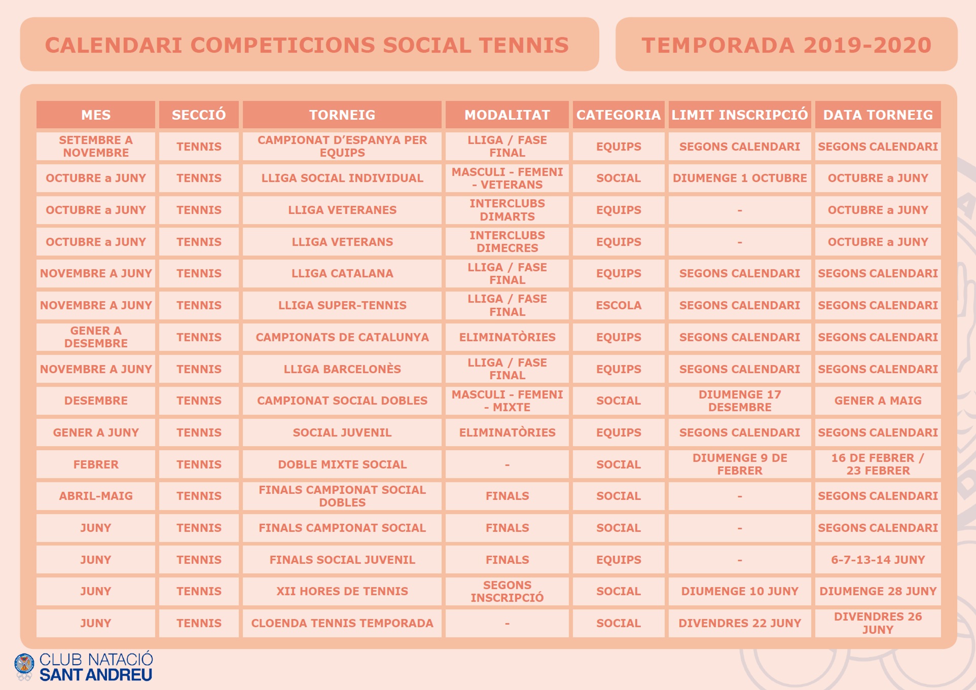 CALENDARI TENNIS